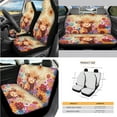 thumbnail image 2 of Yuyamidu Highland Cow Front Rear Car Seat Covers Dahlia Steering Wheel Cover Seat Belt Pads Coasters Waste Bin Armrest Cover Cup Holders Rearview Mirror Cover Handbrake Cover Set, 14 PCS, 2 of 7