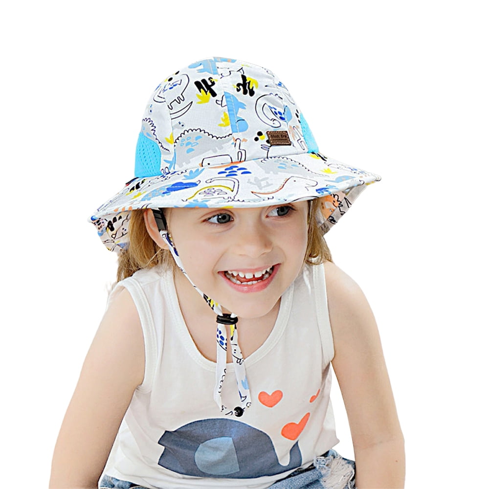 All-Day UV Protection Kids Unisex Girls & Boys Summer Hats Cap with Adjustable Chin Straps Neck Flap FURTALK Cotton Baby Toddler Sun Hat UPF 50 