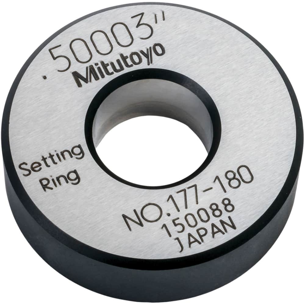 Mitutoyo 177180 0.5" ID x 1.26" OD Setting Ring 0.000060" Accuracy