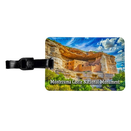 Montezuma Castle National Monument Arizona Faux Leather Travel Luggage Tag