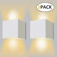 thumbnail image 1 of BAMAIA Modern LED Wall Sconces 12W Warm White IP65 Waterproof 2 Pieces, 1 of 7