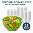 thumbnail image 2 of Ruthy's Outlet Plastic Salad Bowls W/Airtight Dome Lids Disposable - Clear Serving Bowls  BPA-Free  Leak-Proof  Meal Prep, Catering, Parties, Takeout, To-Go & Food Storage 100 Pack, 32, Ounce, 2 of 8