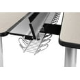 thumbnail image 5 of Kee 60" x 24" Double Benching System with Privacy Divider- Maple/ Chrome, 5 of 7
