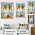 thumbnail image 4 of Designart "Embracing Sunny Palms On Bronze Beach" Palms & Palm Trees Floater Framed Wall Art Prints, 4 of 5
