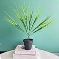thumbnail image 4 of Artificial Plants Outdoors Fake Wheat Grass Faux Greenery Stems Plastic Shrubs waterproof for Patio Garden Porch Window Box Spring Home Decor(Green), 4 of 6
