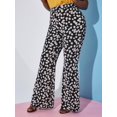 thumbnail image 1 of Talla grande Daisy Floral Wide Bell Pantalones Rosegal Pantalones de talla grande, 1 of 5
