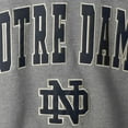 thumbnail image 4 of Men's Colosseum Heather Gray Notre Dame Fighting Irish Arch & Logo Crew Neck Sweatshirt, 4 of 4