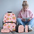 thumbnail image 2 of KUIFORTI Strawberry Capybara Boys Girls School Bag Set 4Pcs with Lunch Box Pencil Pouch Water Bottle Sleeve Lightweight Kids Backpack for Elementary Primary Middle School Student Supplies, 2 of 7