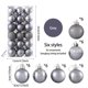 thumbnail image 3 of 36pcs/box 4CM Glitter Christmas Balls Xmas Tree Hanging Pandent Balls Rose Gold Silver Green Red Blue New Year Christmas Decor, 3 of 5