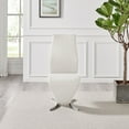thumbnail image 4 of Furniturebox UK Willow Modern Adult Faux Leather Dining Side Chairs, Off-White (Set of 2), 4 of 6