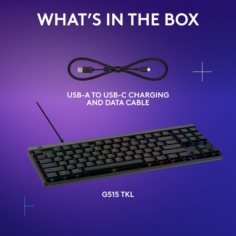 Logitech G515 TKL Wired Low Profile Gaming Keyboard, Fully