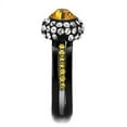 thumbnail image 4 of Two-Tone IP Black (Ion Plating) Stainless Steel Ring with Top Grade Crystal in Topaz for Women Topaz Stone Color Style TK2783 Size 8, 4 of 4