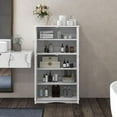 thumbnail image 6 of Bathroom Floor Storage Cabinet - Linen Floor Cabinet with Doors and Adjustable Shelves, Freestanding Side Storage Organizer for Bathroom, Living Room, Entryway, Kitchen Storage Unit (White), 6 of 7