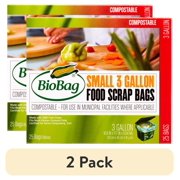 (2 pack) BioBag Compostable Food Scrap Bags