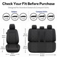 thumbnail image 4 of FLORAY Waterproof PU Leather Car Seat Covers Full Set, Universal Auto Seat Protectors for Sedans & Compact SUVs, Airbag Compatible, Black, 4 of 8