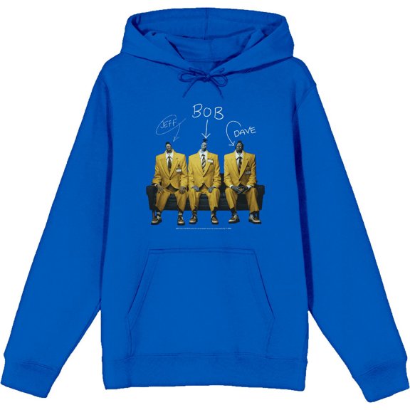 Beetlejuice Beetlejuice Yellow Suit Zombies Royal Blue Adult Long Sleeve Hoodie-Medium