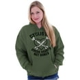 thumbnail image 3 of Cyclists Break Hearts Not Bones Biker Hoodie Sweatshirt Women Brisco Brands L, 3 of 6