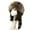 Brown, variant on Ladies Winter Hat Soft Thick Faux Fur Decor Heat Retention Cossack Style Windproof Anti-slip Elastic Flat Top No Brim Washable Outdoor Cap