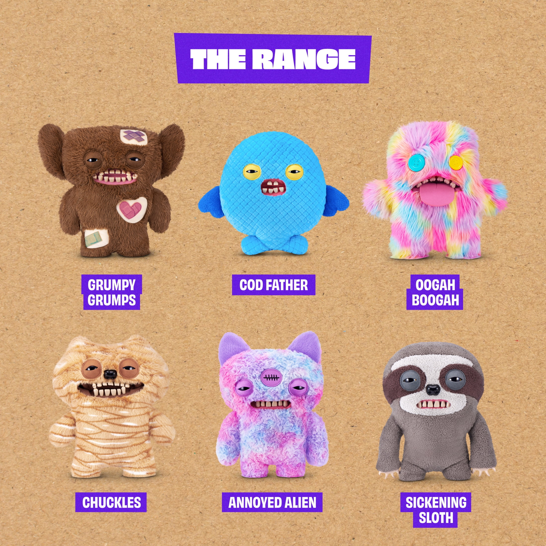 Fuggler Bigg Fuggs 18 Inch (XL Grumpy Grumps) by ZURU - Ugly Monster Plush for All Ages