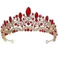 thumbnail image 1 of Wedding Bridal Crown Rhinestone Crown Bride Tiara Wedding Headpiece Party Headdress, 1 of 8