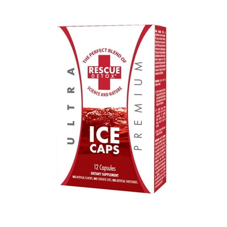 Rescue Detox - ICE CAPS - 12ct | Concentrated Cleansing Capsules - Works in 90 Minutes Up to 5 Hours
