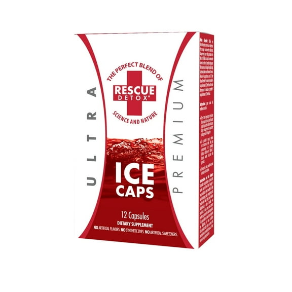 Rescue Detox - ICE CAPS - 12ct | Concentrated Cleansing Capsules - Works in 90 Minutes Up to 5 Hours