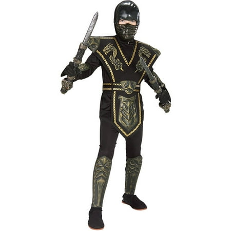 Gold Dragon Warrior Ninja Child Halloween Costume