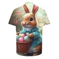 thumbnail image 4 of VBTAPA Big and Tall Hawaiian Shirt for Men Easter Shirts Short Sleeve Lapel Button Down Hawaiian Shirt Big Sales Today Multicolor M, 4 of 6