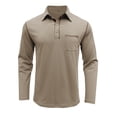 thumbnail image 3 of FYDUU Mens Golf Shirt Comfort Men's Long Sleeve Classic Polo Shirts Trendy Casual Button Tees Collared Pullover Shirts With Pockets Fashion Vintage Shirts, 3 of 7