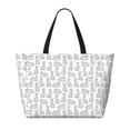 thumbnail image 2 of Pofeuu Cute Rabbit Print Beach Bag,Waterproof Sandproof Beach Tote Bag, Large Capacity Foldable Beach Bags for Women, 2 of 7