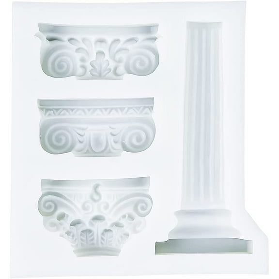 O'Creme Silicone Fondant Mold, Column and Column Crowns