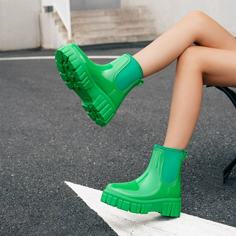 Garden Shoes Rainy Day Shoes For Ladies RUIYANQI Women's Platform