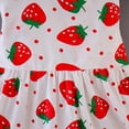 thumbnail image 4 of Herrnalise - Vestido de princesa con estampado de fresas para niñas pequeñas, sombrero y ropa, 4 of 8