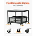 thumbnail image 4 of VEVOR Support de Mini-Frigo avec Rangement Chariot de Rangement 198 Lb et Roues Pivotantes Noir, 4 of 9