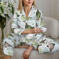 thumbnail image 6 of Fotbe Mallard Ducks Wild Birds Pattern Long Sleeve Pajama Set for Women,Sleepwear Set,2-piece Loungewear Set,Soft PJs Comfy Nightwear with Pockets -Medium, 6 of 7