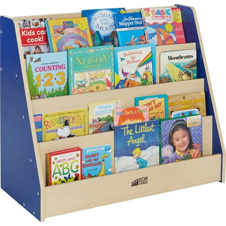 Ecr4Kids Colorful Essentials Kids Bookshelf, 4-Tier, Multiple Colors