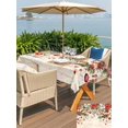 thumbnail image 4 of Outdoor Tablecloth with Umbrella Hole and Zipper, Christmas Rectangle Table Cloth 60x102 Inch Waterproof Tablecloth, Xams Tree Winter Poinsettia Pine Cones Red Picnic Table Cover for Patio Camping, 4 of 7