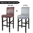 thumbnail image 7 of PiccoCasa Waterproof Bar Stool Covers for Counter Height Side Chair Covers Grey 4, 7 of 7
