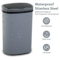 thumbnail image 3 of CL.HPAHKL 13 Gallon Trash Can with Lid, 50 Liter High-Capacity Broken-Resistant Plastic Garbage Can Touchless Motion Sensor Trash Can Smart Trash Can for Home Kitchen Bedroom Office (1, Gray), 3 of 11