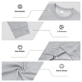thumbnail image 4 of YODETEY George Men’s Textured Crew Neck Sweatshirt with Long Sleeve, Big and Tall Heavyweight Mens Knit Pullover Sweater , Gray,Size L, 4 of 4