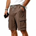 thumbnail image 5 of Sewkxo Mens Casual Sweat Shorts Drawstring Elastic Waist Athletic Workout Gym Jogger Shorts with 4 Pockets,Brown XL, 5 of 7