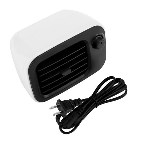 

Portable Mini Heater - Office & Bedroom Air Warmer Compact Fan Heating Machine White 110V US Plug