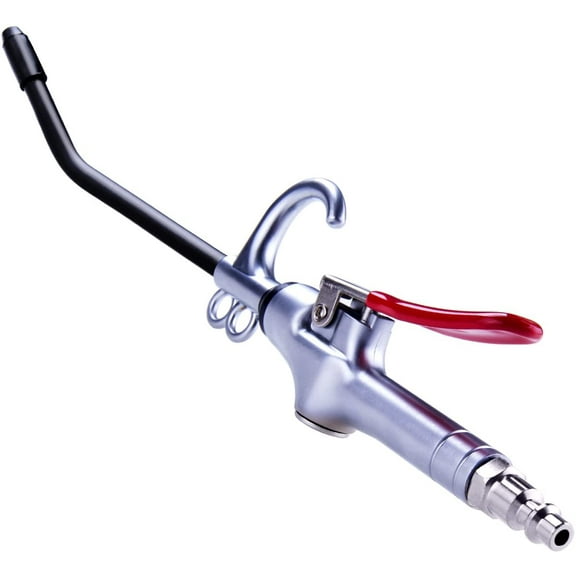 High Volume Air Blow Gun Alluminum Rubber Guard Air Flow Nozzle,Industrial Household Air Blower Gun,Pneumatic Air Compressor Accessories Dust Cleaning Tool