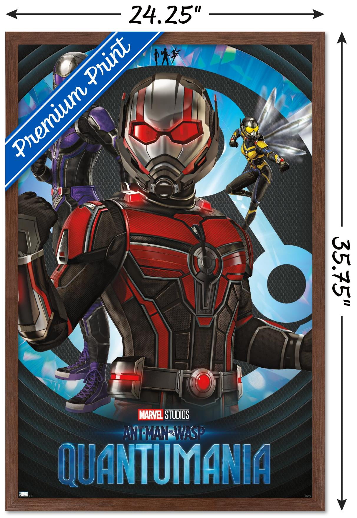 Marvel Ant-Man And The Wasp: Quantumania - High Render Trio Wall Poster, 22.375" x 34" Framed