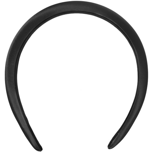 STRANDCHIC Girls Headbands Black Satin Nonslip 1Set