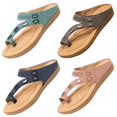 thumbnail image 4 of Womens Sandals Flip Flops for Women's with Arch Support Comfortable for Walking Flat Sandal Bohemian Hollow Massage Function Causal Slide Sandal, 4 of 6