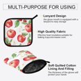 thumbnail image 3 of Yayeee Oven Mitts and Pot Holder Set of 4 Heat Resistant Kitchen Gloves Baking Hot Pad, White Apple Pattern, 3 of 5