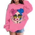 thumbnail image 4 of Toddler Girls Hoodies Long Sleeves Loose Fit Casual Outerwear Printed Pullovers Tops Size 3-4T , Black, 4 of 9