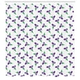 thumbnail image 3 of Garden Shower Curtain, Springtime Purple Meadow Flowers Idyllic Mother Nature Gardening Theme, Fabric Bathroom Set with Hooks, 69W X 84L Inches Extra Long, Purple Forest Green, by Ambesonne, 3 of 3