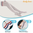 thumbnail image 3 of Lovely Annie Women's 4 Pairs Super Soft Incredible Durable Thigh High Cotton Boot Socks JMYP1023 Size 2-6White 4p1c5, 3 of 7